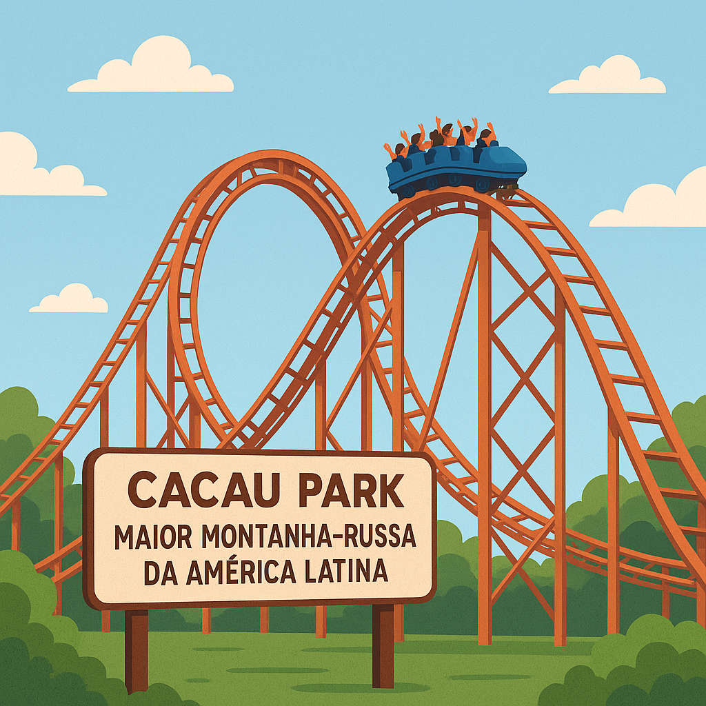 Cacau Park conclui montagem da maior montanha-russa da América Latina