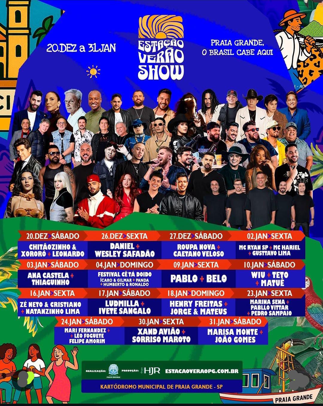 Praia Grande vibra com o Estação Verão Show 2025/2026 — música, experiência e ritmo no litoral paulista